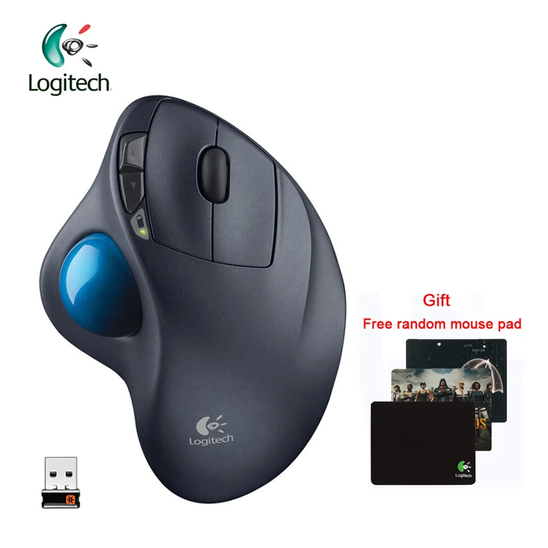 Мышь Logitech M570 с 2 4G беспроводным оптическим трекболом эргономичная для Windos 10/8/7 Mac OS