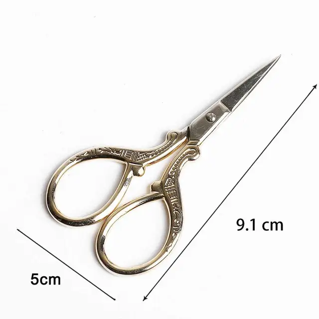 Vintage Stainless Steel Tailor Yarn Trim Cut cross stitch Scissor fabric Needlework Embroidery Thread knitting tool Sewing Tool 40