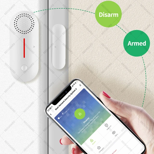 Tuya WiFi Door Sensor Smart Life APP Notification Door Window Open / Closed Detector Home Security Alarm Support Alexa Google 3