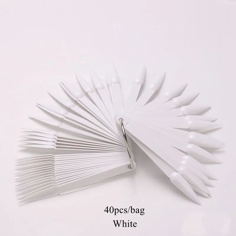 NA75-3-White Color 2 упаковки 80 палочек для маникюра салон с длинным кончиком дисплей 4 цвета для маникюра NA75 - Цвет: NA75-3-White Color