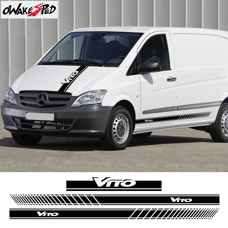 3 шт./лот для Mercedes-Benz Vito спортивные полосы наклейки на капот автомобиля кузов