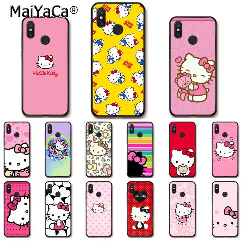 MaiYaCa милые, миленькие в японском стиле(«Каваий»), рисунок «Hello Kitty» чехол для телефона для Xiaomi mi5 6 A1 A2 Lite Mi9 9SE mi8lite F1 Mix2 2S Max2 3
