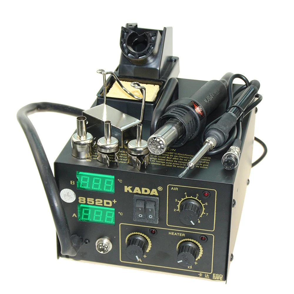 Горячая Распродажа паяльная сварщик станция Када 852D + SMT горячего воздуха