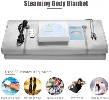 

Fat burning 2 Zones Sauna Blanket for Weight Loss detox Sauna Heating Blanket for home