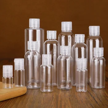 

5ml-250ml Portable Plastic Transparent Refillable Bottles Butterfly Cap Makeup Tool Sub-bottling Clamshell Bottle Home Travel