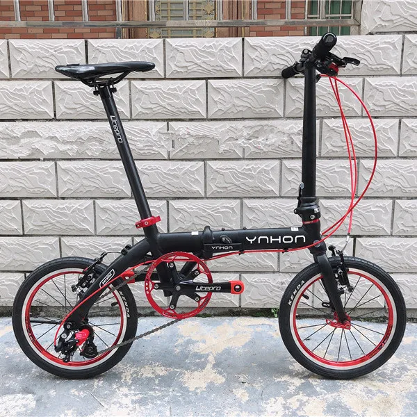 YNHON Folding Bike 14/16inch V Brake Single Speed 412 Outer 3S Urban Commuter Bicycle LTWOO DIP Retro Leisure Chilid BMX