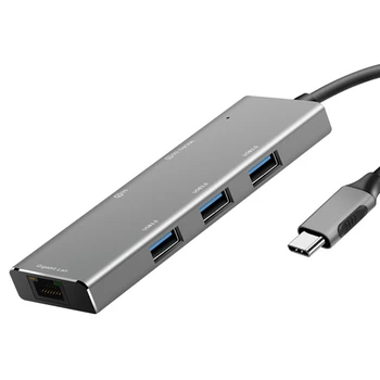 

Type-C 3.1 Docking Station Aluminum Multi-Function Pro HUB to HDMI/SD/USB 3.0X3/TF