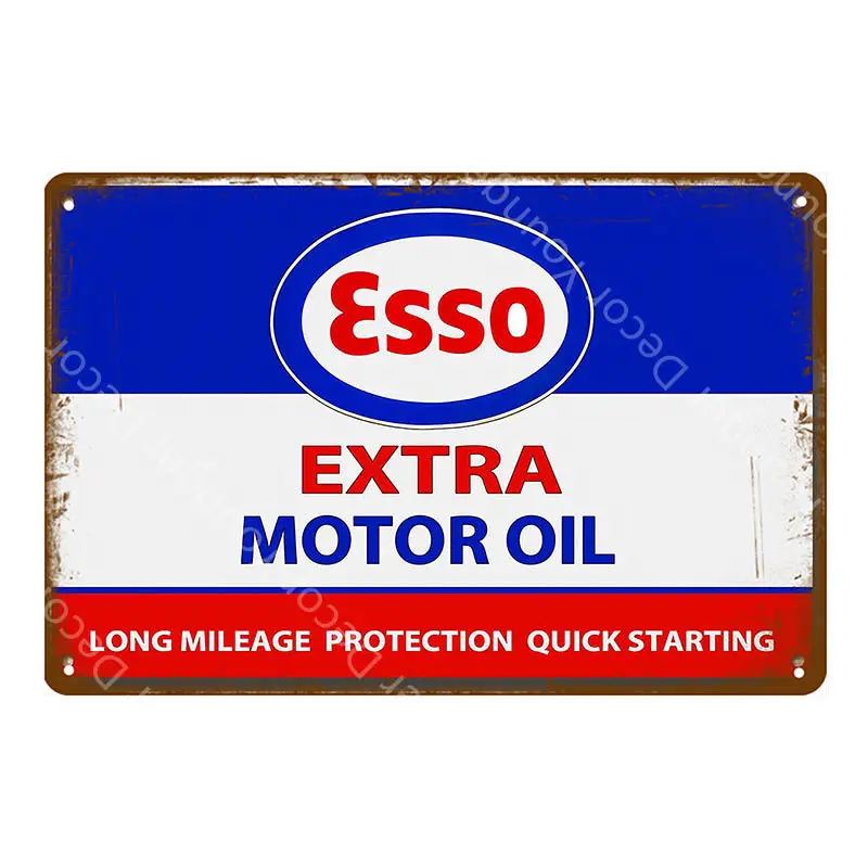 Ретро Esso металлические знаки тигровый мотор масло постер настенное украшение для паба бар автомобиль для бензина и газа табличка Винтаж гараж украшение YI-053 - Цвет: YD2549EI