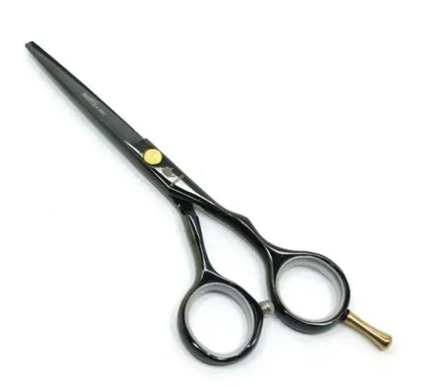 Smith Chu Hairdressing Scissors Black And White with Pattern HM69-55 Color Scissors 5.5-Inch One-Tailed Straight Snips