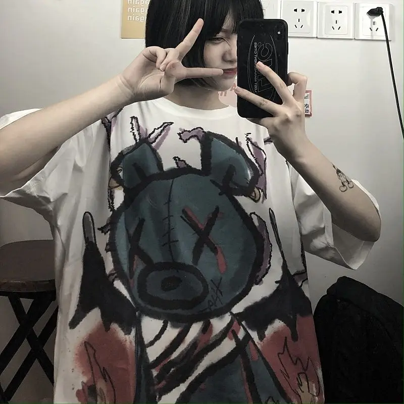 new casual letter print oversized t shirt women tops short sleeve green vogue summer T-Shirt female harajuku loose eee shirt
