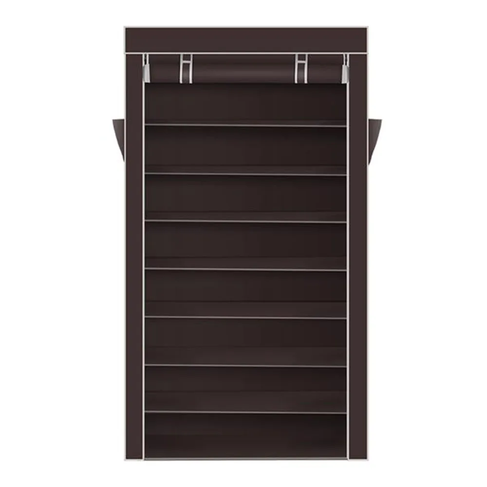 

10 Tiers Shoe Rack with Dustproof Cover Closet Shoe Storage Cabinet Organizer Dark Brown/Mocha/Gray/Black/Beige