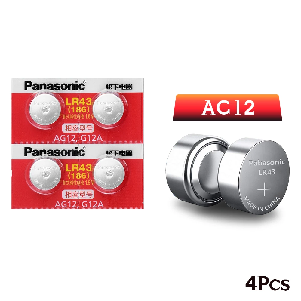 Кнопочные элементы AG12 AG 12 LR 43 батарея LR1144 LR43 1 5 в щелочные L1142 SG12 386A 386X CR43 для часов