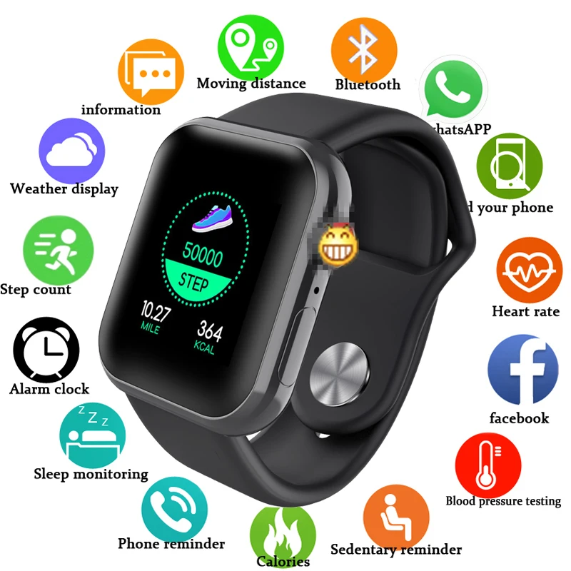 Новые наручные часы фитнес трекер для мужчин и женщин умные с пульсометром