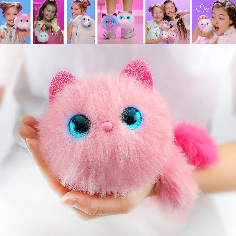 Free Shipping White/Pink/Mint One Size Pomsies Patches Plush Interactive Toys 