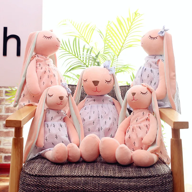 

35/45/55CM cute cartoon long ear bunny doll baby child soft plush toy rabbit sleeping partner plush animal toy baby