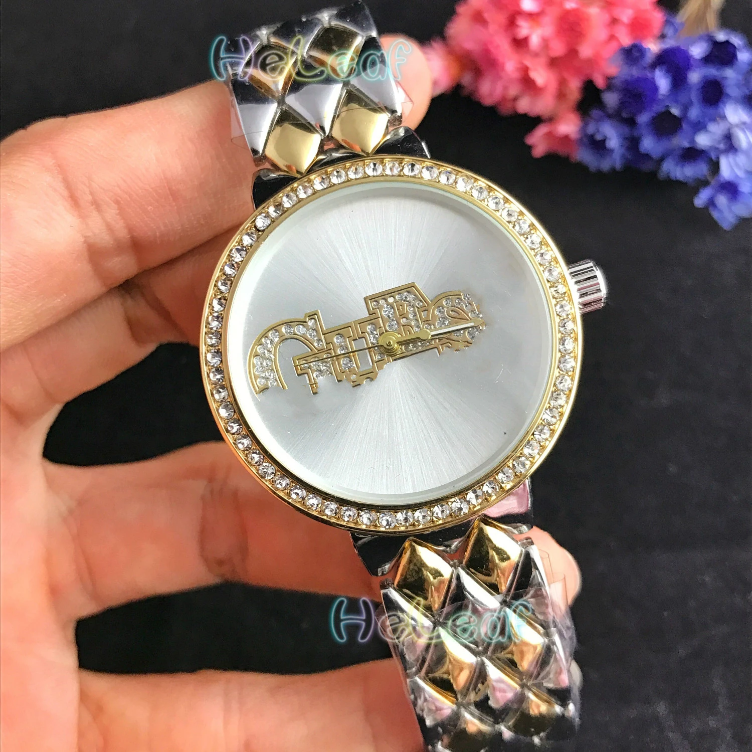 

Luxury Sale Newest Top Lady Silver Gold Steel brand Quartz Watch Female Clock Montre Femme Relogio Feminino zegarek damski
