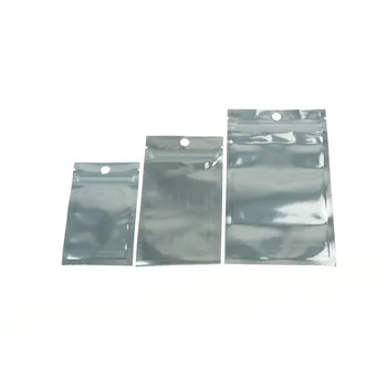 

100Pcs/lot Clear Foil Mylar Vacuum Sealer Zipper Silver Aluminum Bags Food Storage Pouches For Kitchen Tools 3 Sizes