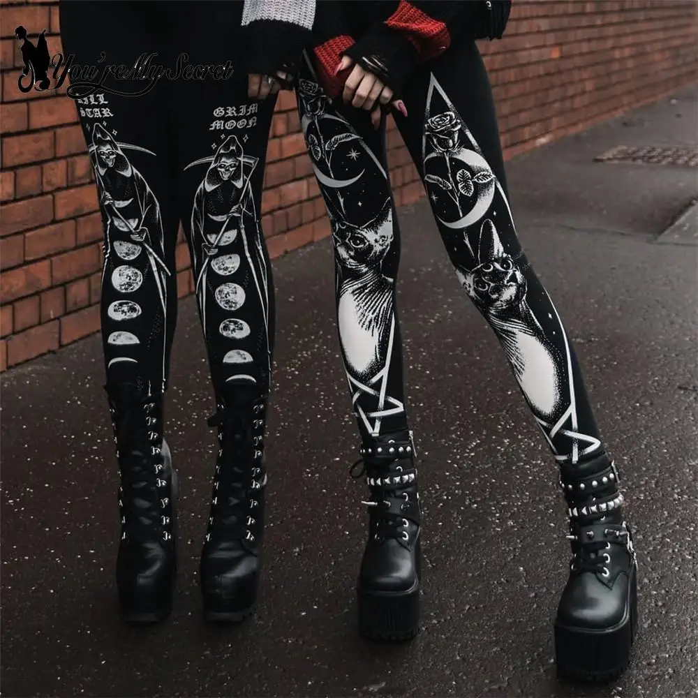 You're My Secret] 2024 HOT Gothic Leggings For Women Ouija Workout