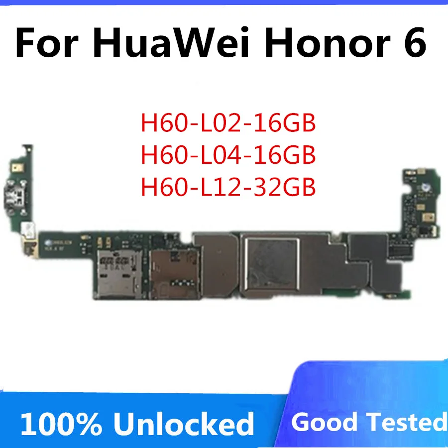 Материнская плата для HuaWei Honor 6 оригинальная логическая с системой Android чипами 16