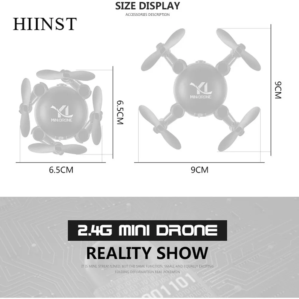 Hiinst 2,4 г мини дрона с дистанционным управлением складной Камера 4ch Дрон 6 Axis Gyro RC квадрокоптера USB защитная рамка пульт управления вертолет