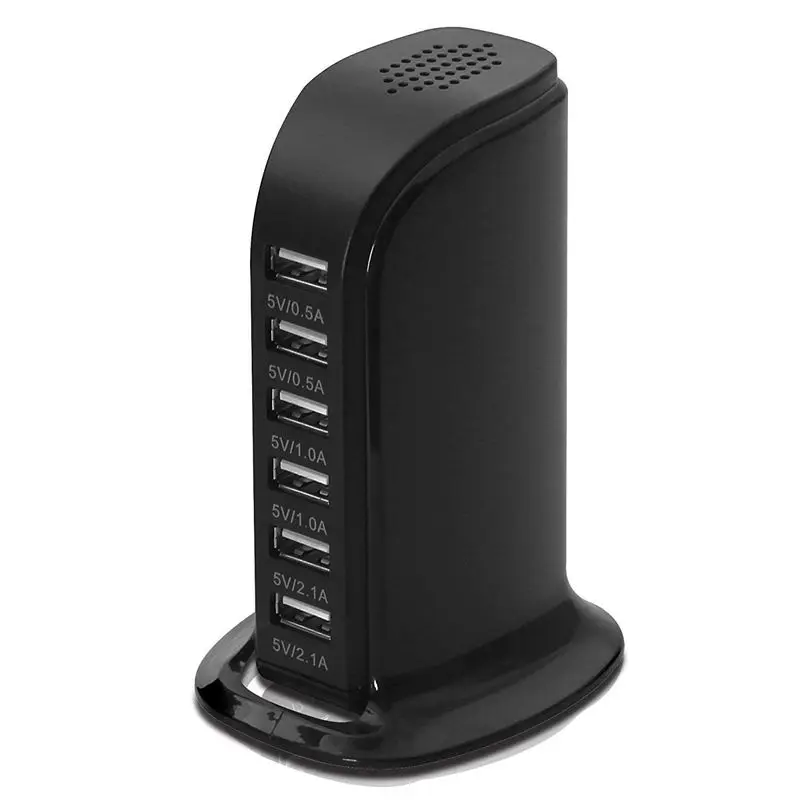 

Multiple USB Tower Power Adapter 6-Ports Charging Station for Apple iPhone X/XS/XR/XR MAX/ 8/7/ 6 6S Plus 5S iPad Pro Air Mini S