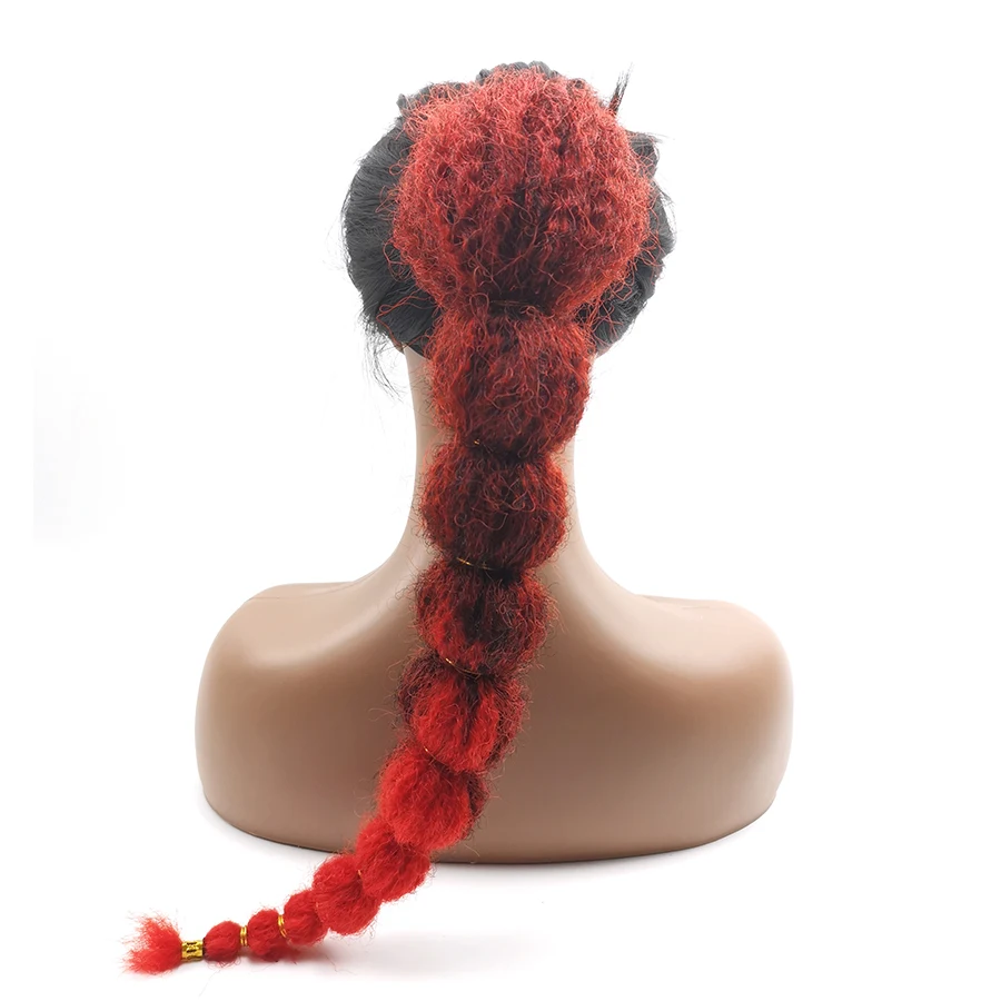 para preto feminino afro puff kinky encaracolado