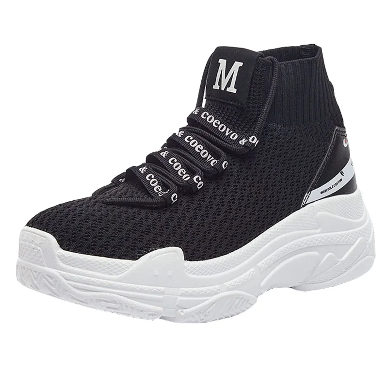 2019 Unisex Running Trendy High Top Shark Sneakers For Men Fashion Casual Sports Male Shoes Adult Women Platform Ladies Footwear | Спорт и