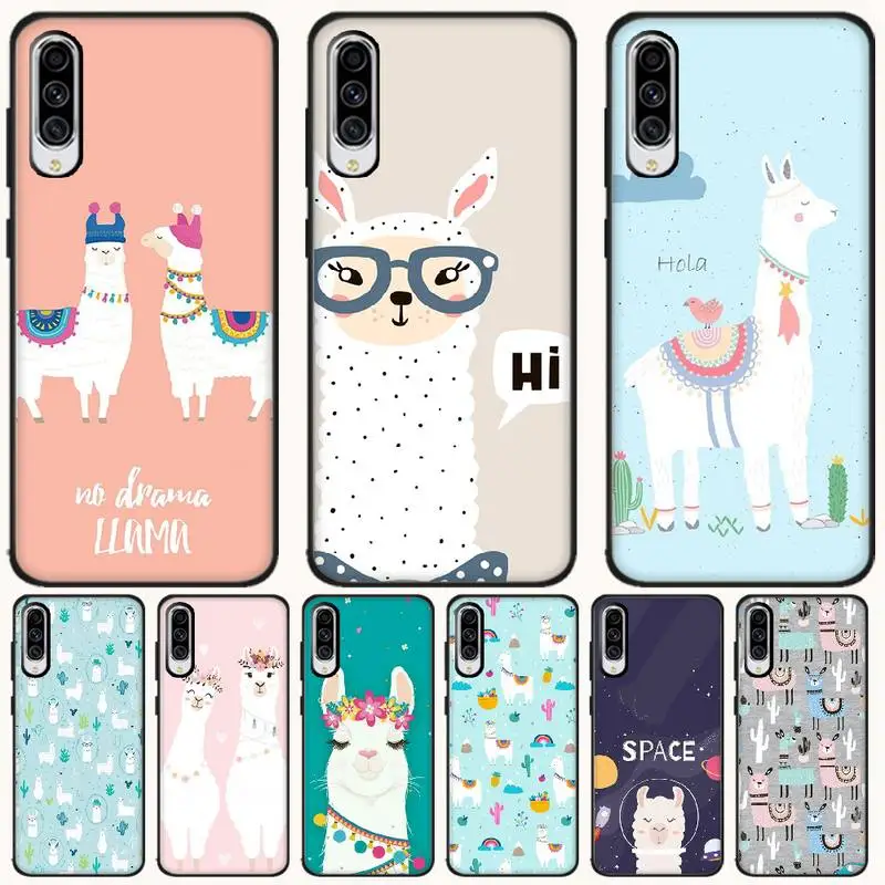 

LJHYDFCNB Lovely Lama Llama Alpacas Custom Photo Soft Phone Case For Samsung A10 20 30 40 50 70 10S 20S 2 Core C8 A30S A50S