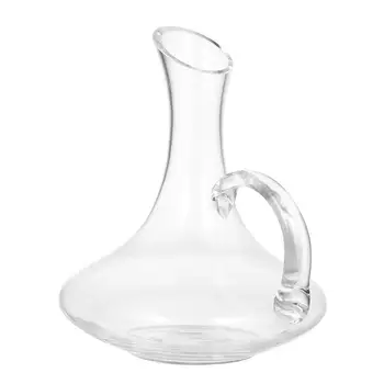 

1pc Glass Whiskey Bottle Drink Decanter Distributor With Handle Bar Decoration Lead-Free Glass Wine Jug With Handle