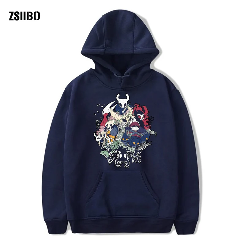 BLUE ZSIIBO Осень Новая мода классический полый рыцарь печать мужская Толстовка Пуловер Аниме Толстовка с капюшоном DIYWGWY09 - Цвет: BLUE