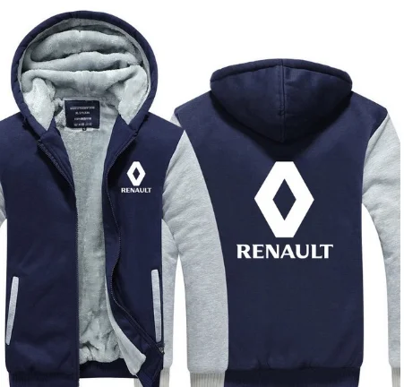 Новое поступление, зимняя толстовка на молнии для Renault, топы для мужчин, теплое уплотненное пальто, толстовки, куртки, 5 цветов, f
