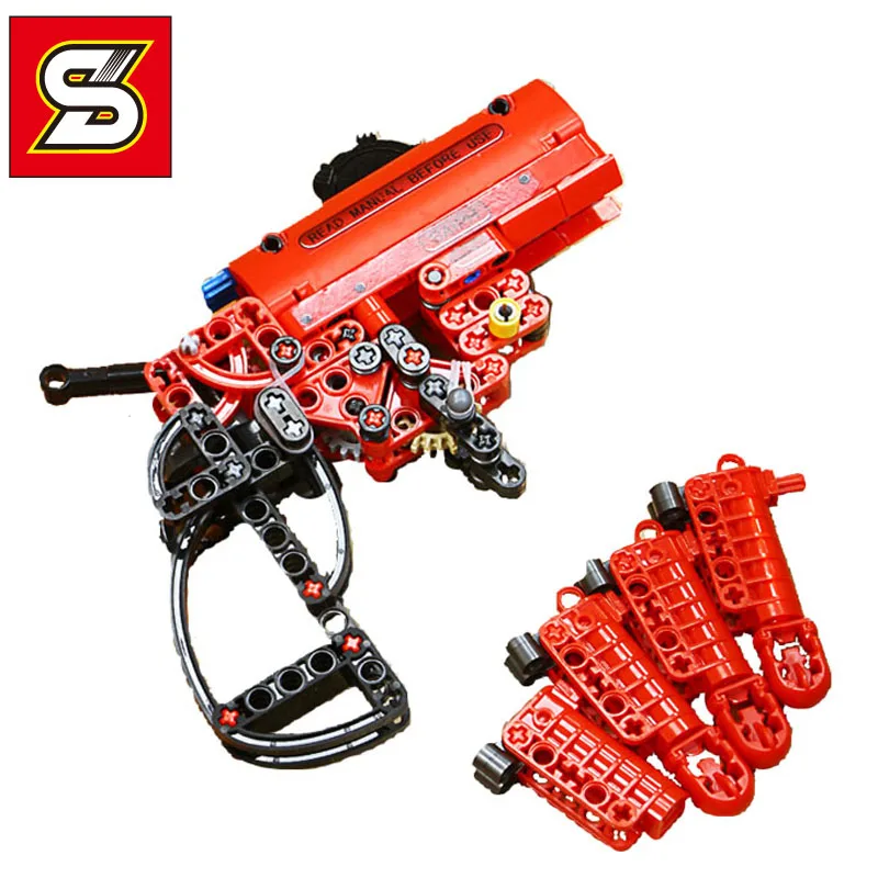 

New Technic Shooting Signal Game Gun Model Building Blocks set assemble DIY Bricks Educational Toys for Children boy Gift