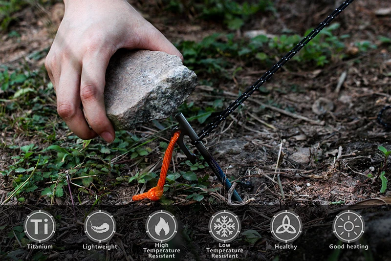 Boundless Voyage Titanium Tent Pegs Camping Nails Heavy Duty Tent Stakes Pins Hard Ground Accessories 20cm/24cm/30cm/35cm/40cm Boundless Voyage Titanium Tent Pegs Camping Nails Heavy Duty Tent Stakes Pins Hard Ground Accessories 20cm/24cm/30cm/35cm/40cm