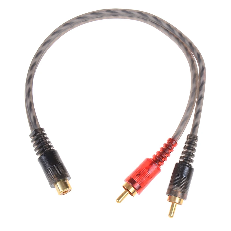 Car Audio 1RCA Female To 2RCA Male Y 