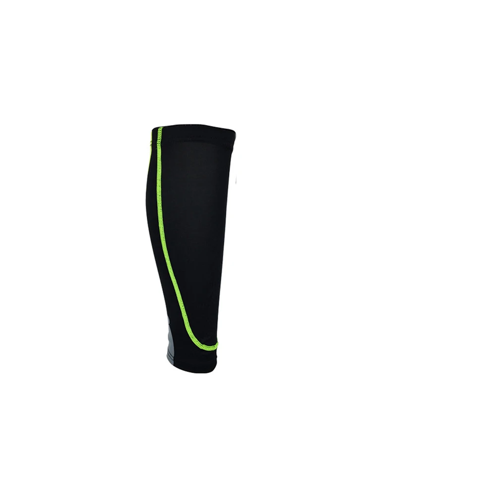 Black green Компрессионные гетры для баскетбола, футбола, голени, Поддержка голени, высокие эластичные гетры для бега, защита голени, велосипедная Спортивная безопасность - Цвет: Black green