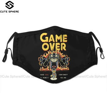 

Cuphead Mouth Face Mask Your Soul Is Mine Facial Mask Cool Kawai with 2 Filters for Adult