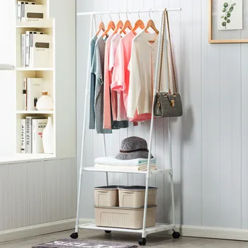 

Drop shipping Multi-function Triangle Coat Rack Removable Bedroom Hanging Rack With Wheels Floor Standing Clothes Hanger