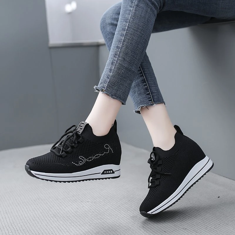 Zapatillas deporte con plataforma para zapatos informales a la moda, cómodos transpirables, color 2021|Zapatos vulcanizados de mujer| - AliExpress