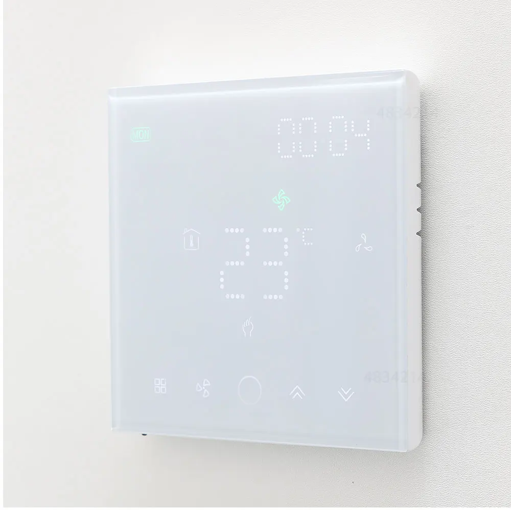 tuya app modbus controle remoto por controle de temperatura de interruptor de termostato para ventilador de aquecimento legal