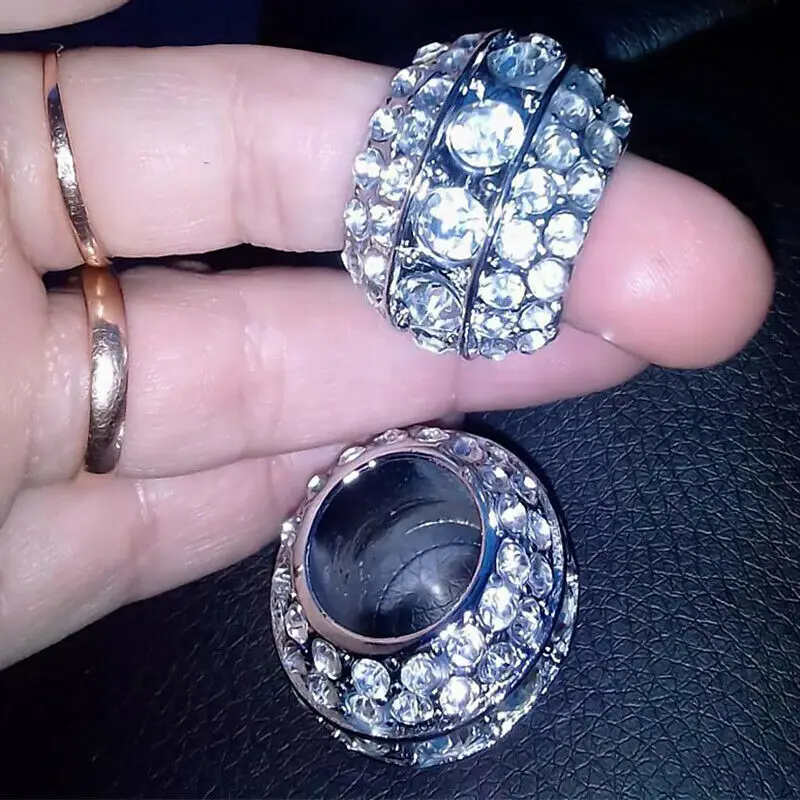 4 шт автомобиля хромированного алмазного цвета Bling подголовник для украшения интерьера