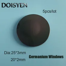 5 шт./партия диаметр 20*2 мм D25* 3 мм оптические монокристаллические германиевые окна Ge металлический материал оптические Ge окна с AR покрытием@ 8-12um