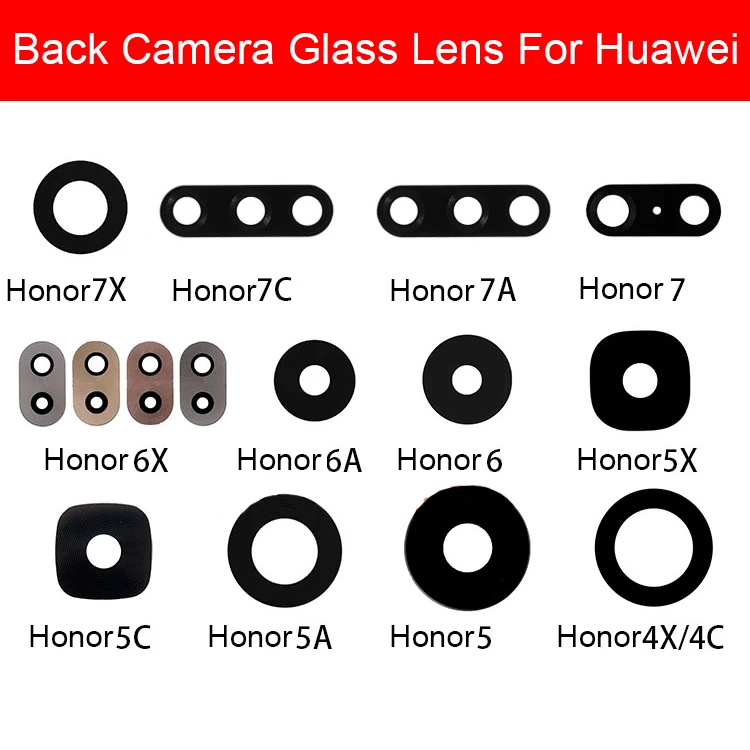

Rear Camera Glass Lens Ring Cover For Huawei Honor Play 4X 4C 5A 5C 5X 6 6A 6X 7 7A 7C 7X 8A 8C 8X Back Camera Glass Lens