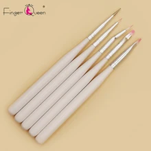 5 шт./компл. дизайн ногтей розовый плоский акриловый рисунок косметти Кисть ручка Гель-лак Дизайн Живопись Расширение строитель инструменты для обработки поверхностей B010