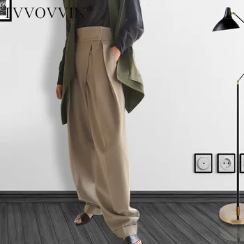 

TVVOVVIN 2019 Autumn solid color Width Magic Sticking Thin Radish Pants Search Edge Leisure Time Trousers Woman ZX051