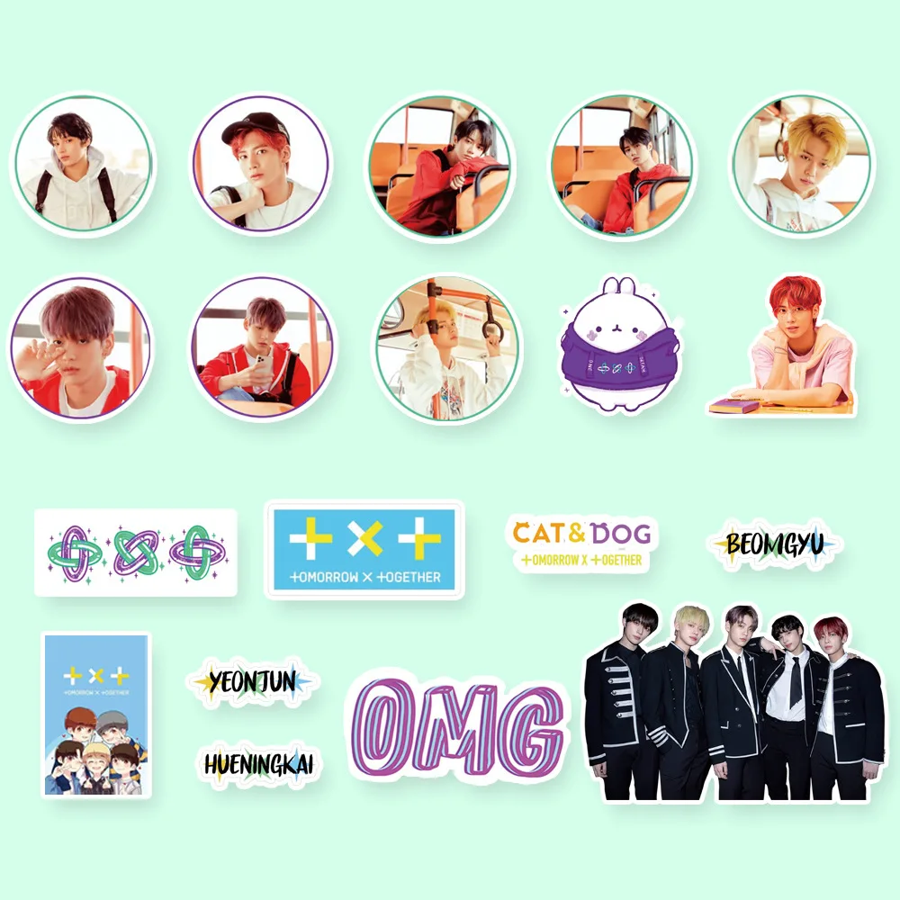 70pcs set kpop txt stickers hd photo character stickers k pop tomorrow x together new arrivals free shipping stickers aliexpress