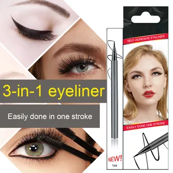 

New Self-Adhesive Eyeliner Waterproof Non-Blooming Quick-Drying Three-In-One Eyeliner non-magnetic Non-glue eyeliner