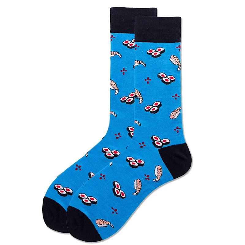 1 пара осенне-зимних забавных носков унисекс для мужчин хлопковые носки с рисунками животных, сыра, мыши, птицы, пива, штамп, Геометрическая новинка, забавные носки - Цвет: 5