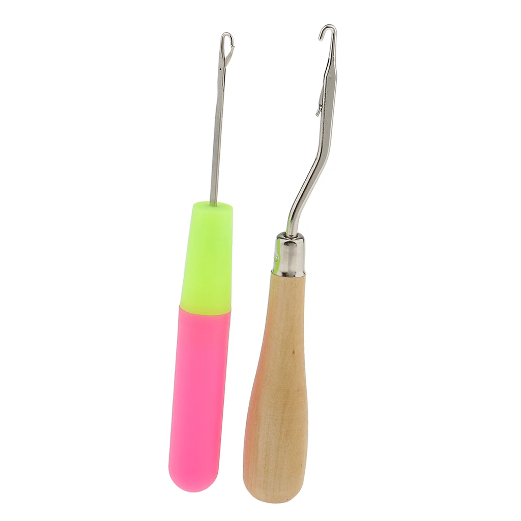 2 Size Latch Crochet Hair Needle Hook Dreadlock Tool for Carpet Making Craft