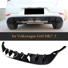 Черный ПП Автомобильный задний бампер диффузор спойлер для Volkswagen VW Golf 7 VII стандарт и GTI Средний выход