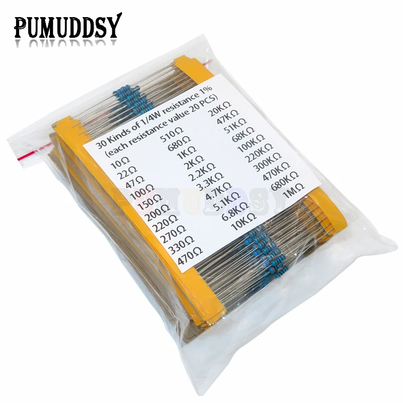 Fixed Resistors 1000 Metallfilm Widerstand Resistor 1,0 Ohm 0,6W 1% 5 Stück belk